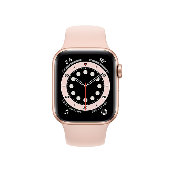 Đồng hồ thông minh Apple Watch Series 6 40mm (GPS) Viền Nhôm Vàng- Dây Cao Su Hồng