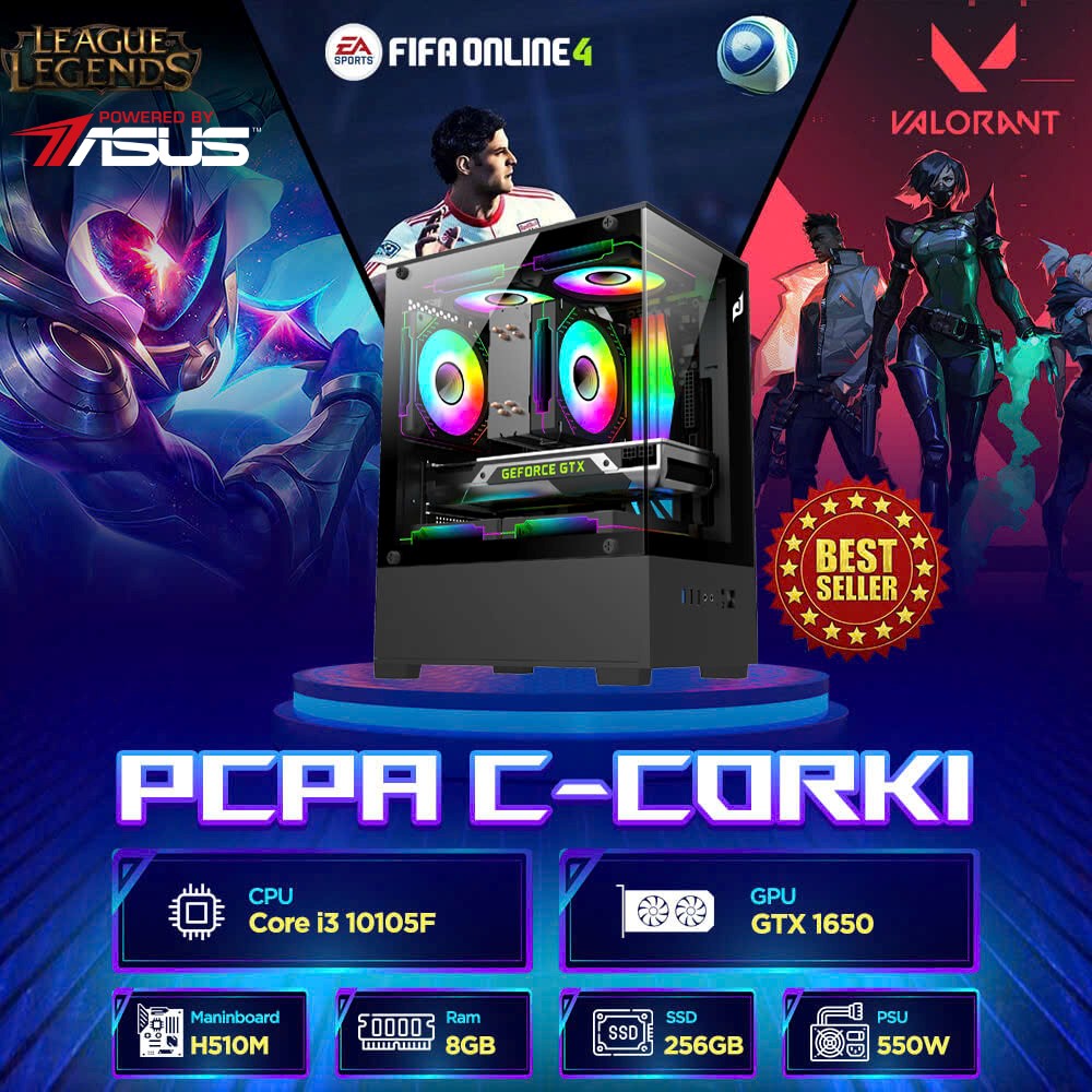 Máy tính để bàn PCPA C-CORKI I3/ 8GB/ GTX1650