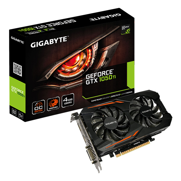 Card màn hình GIGABYTE GeForce GTX 1050Ti 4GB GDDR5  (GV-N105TOC-4GD)