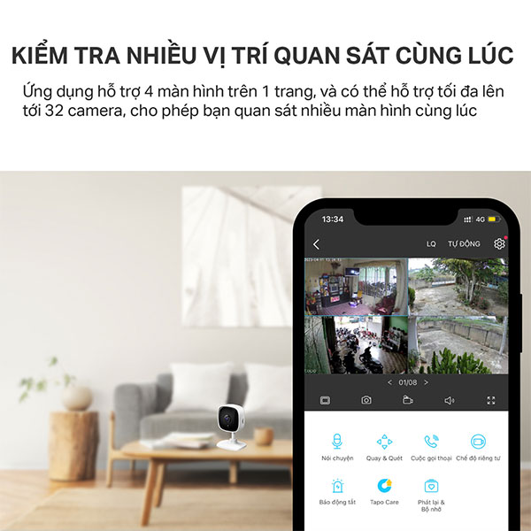 Camera IP Wifi TP-Link Tapo C100 An Ninh cho Gia Đình