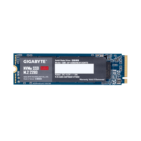 Ổ SSD Gigabyte GP-GSM2NE3512GNTD 512Gb (NVMe PCIe/ Gen3x4 M2.2280/ 1700MB/s/ 1550MB/s)