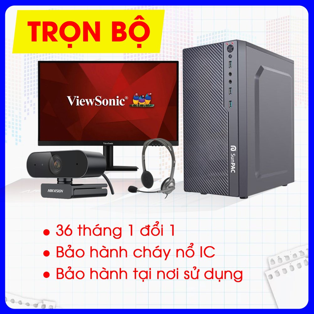 Máy tính nguyên bộ Online PC304-21i Athlon 3000G/4G/120GSSD/LCD 21.5"/Tai nghe/ Webcam