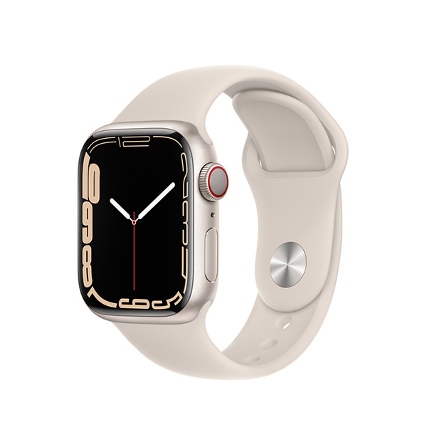 Apple Watch Series7 41mm 4G Viền Nhôm -Dây Cao Su Starlight