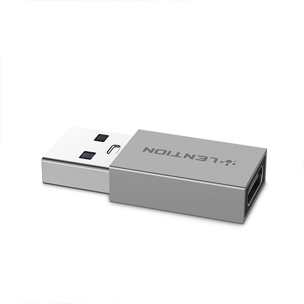 Đầu chuyển Lention H3 USB 3.0 sang USB-C (Màu xám)
