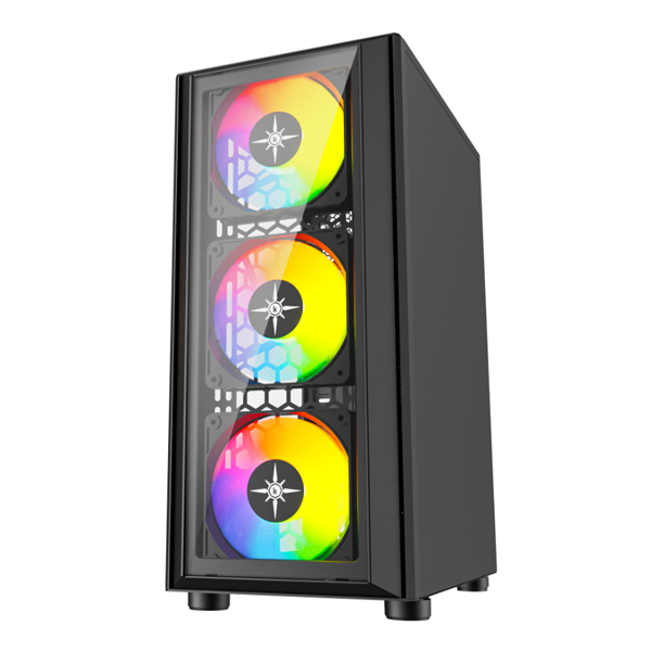 Vỏ máy tính KENOO ESPORT K300 - 3F Màu Đen (Mid Tower/ ATX)