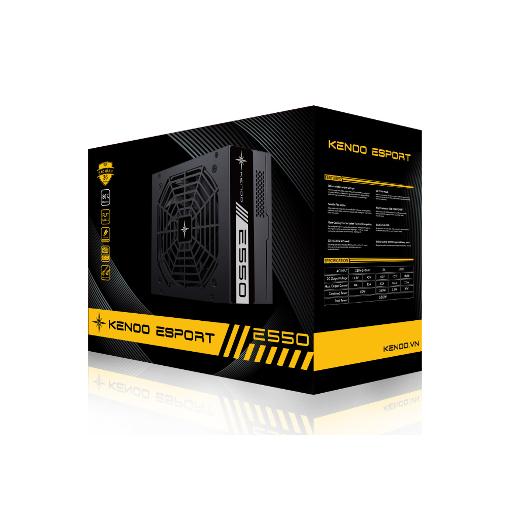 Nguồn máy tính KENOO ESPORT E550 