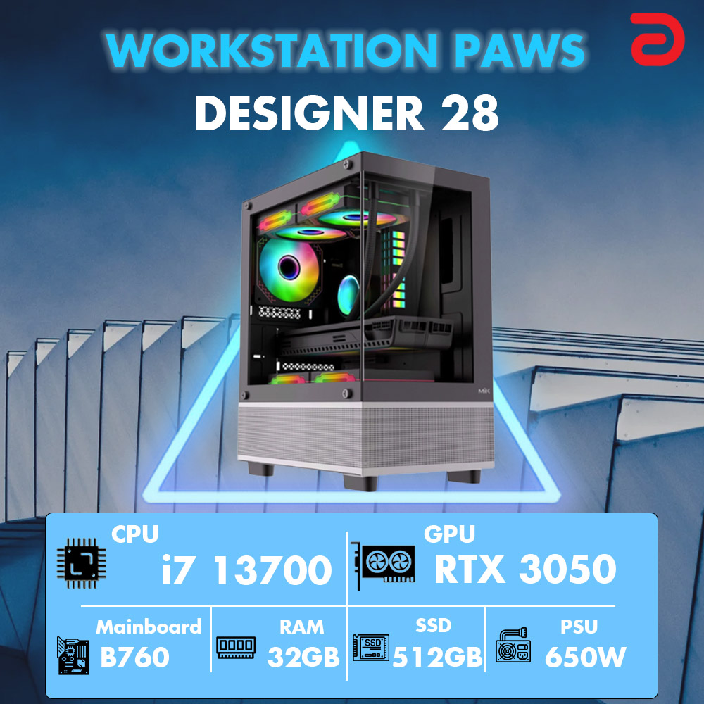 Máy trạm Workstation PAWS DESIGNER 28-I7/32GB/RTX3050