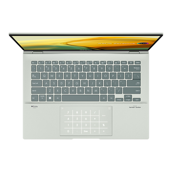 Laptop Asus Zenbook UX3402ZA-KM220W (Core i5 1240P/ 8GB/ 512GB SSD/ Intel Iris Xe Graphics/ 14.0inch 2.8K/ Windows 11 Home/ AQUA CELADON/ Vỏ nhôm)