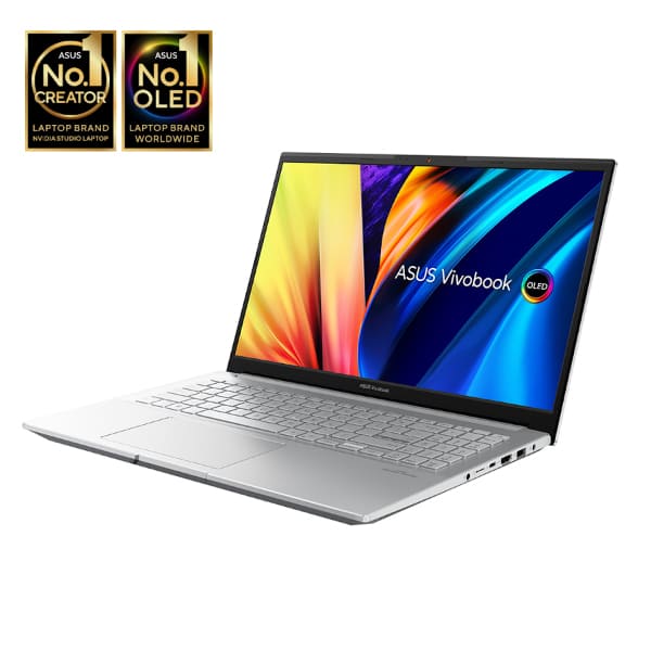 Laptop Asus Vivobook Pro 15 M6500QC-MA005W (Ryzen 7 5800H/ 16GB/ 512GB SSD/ Nvidia GeForce RTX 3050 4Gb GDDR6/ 15.6inch 2.8K/ Windows 11 Home/ Silver/ Vỏ nhôm)