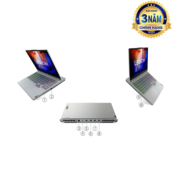Laptop Lenovo Legion Gaming 5 15ARH7 (Ryzen 7 6800H/ 16GB/ 512GB SSD/ Nvidia GeForce RTX 3050Ti 4Gb GDDR6/ 15.6inch Full HD/ Windows 11 Home/ Storm Grey/ Aluminium/ 3 Year)