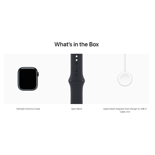 Đồng hồ thông minh Apple Watch Series 8 (41mm/ LTE/ Viền Nhôm/ Dây Cao Su/ Midnight/ MNHV3VN/A)