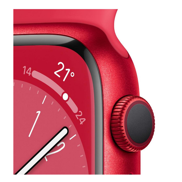 Đồng hồ thông minh Apple Watch Series 8 (41mm/ LTE/ Viền Nhôm/ Dây Cao Su/ Red/ MNJ23VN/A)