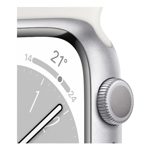 Đồng hồ thông minh Apple Watch Series 8 (41mm/ LTE/ Viền Nhôm/ Dây Cao Su/ Silver/ MP4A3VN/A)