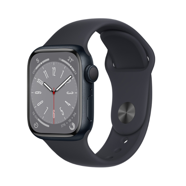 Đồng hồ thông minh Apple Watch Series 8 (41mm/ GPS/ Viền Nhôm/ Dây Cao Su/ Midnight/ MNP53VN/A)