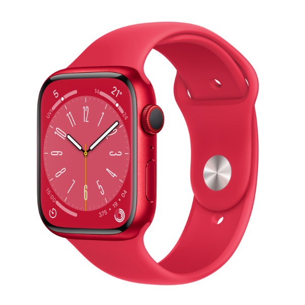 Đồng hồ thông minh Apple Watch Series 8 (45mm/ LTE/ Viền Nhôm/ Dây Cao Su/ Red/ MNKA3VN/A)