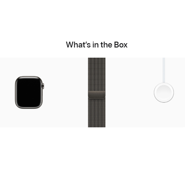 Đồng hồ thông minh Apple Watch Series 8 (45mm/ LTE/ Viền Thép/ Dây Thép/ Graphite/ MNKX3VN/A)