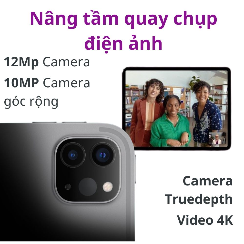 Máy tính bảng Apple IPad Pro 12.9 M2 Wifi (128Gb/ Silver/ MNXQ3ZA/A)
