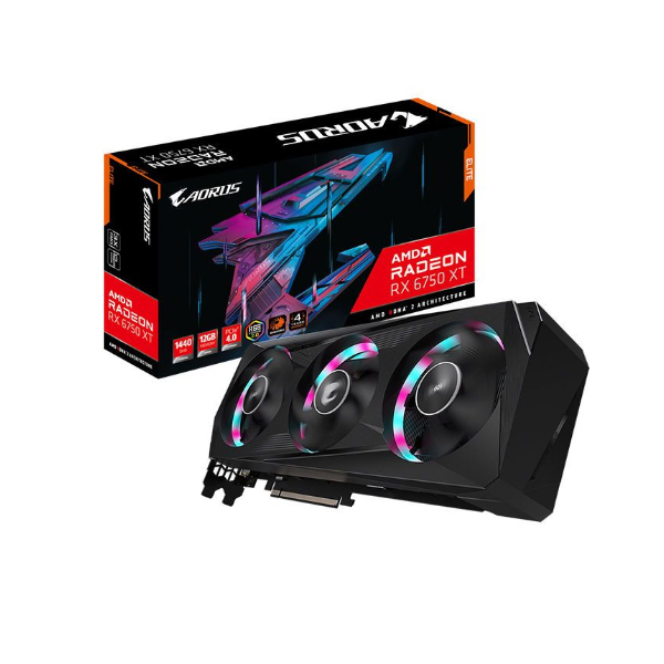 VGA Gigabyte RX 6750 XT Aorus Elite 12GB GDDR6 (GV-R675XTAORUS E-12GD)