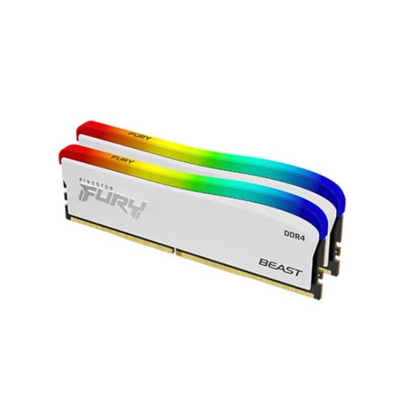 Ram Desktop Fury Beast White RGB 16GB (2x8GB) DDR4 3600Mhz (KF436C17BWAK2/16)