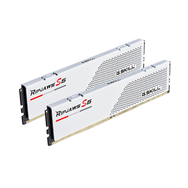 Ram desktop GSKill RIPJAWS S5 WHITE (F5-5600J4040C16GX2-RS5W) 32GB (2X16B) DDR5 5600MHZ