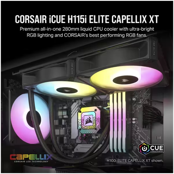 Tản nhiệt nước AIO Corsair H115i ELITE CAPELLIX XT CW-9060069-WW 