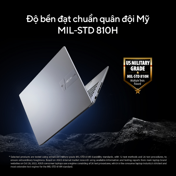 Laptop Asus Vivobook 15 OLED A1505VA-L1201W (Core i9-13900H/ 16GB/ 512GB SSD/ Intel Iris Xe Graphics/ 15.6inch FHD OLED/ Windows 11 Home/ Silver)