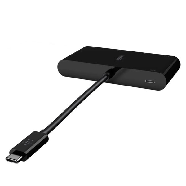 Bộ chuyển Belkin USB Type C sang HDMI, VGA, USB3.0, Lan Gigabit (Màu đen)