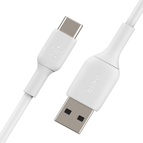 Cáp USB Type-C Belkin 12W vỏ nhựa 1M (Màu trắng)