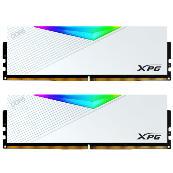 Ram desktop Adata XPG LANCER (AX5U5200C3816G-DCLARWH) 32GB (2x16GB) White (DDR5/ 5200 Mhz/ LED RGB/ Tản nhiệt/ Non-ECC)