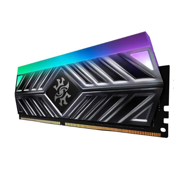 Ram desktop Adata XPG Spectrix D41 RGB Grey (AX4U32008G16A-ST41) 8GB (1x8GB) (DDR4/ 3200 Mhz/ LED RGB/ Tản nhiệt/ Non-ECC)