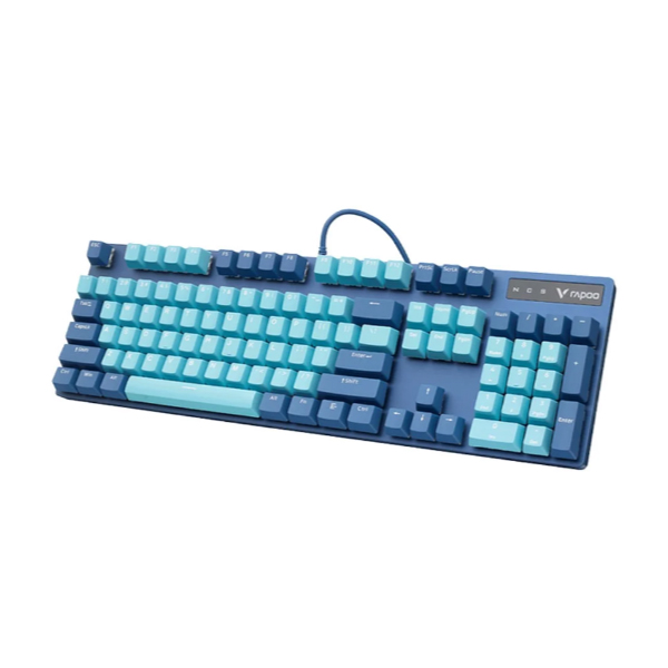 Bàn phím cơ Rapoo V500 Pro Cyan Blue (Blue Switch/ LED Trắng)