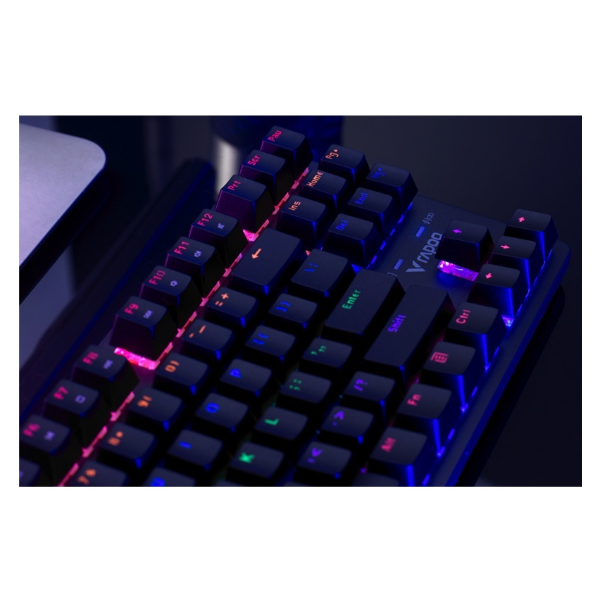 Bàn phím cơ Rapoo V500 Pro 87 Multi Mode (Blue Switch/ Wireless 2.4Ghz, Bluetooth/ LED RGB)