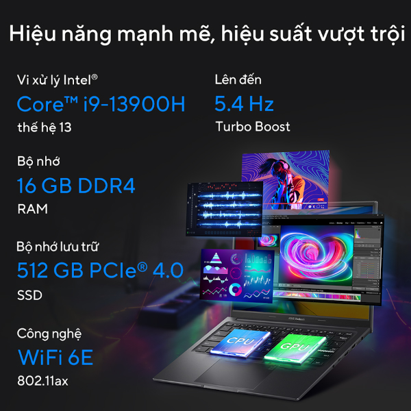 Laptop Asus Vivobook 14X OLED S3405VA-KM071W (i9 13900H/ 16GB/ 512GB SSD/14 inch 2.8K/Win11/ Black/ Vỏ nhôm)