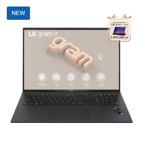 Laptop LG Gram 17Z90R-G.AH78A5 (i7 1360P/ 16GB/ 1TB SSD/17 inch WQXGA/Win11/ Black)