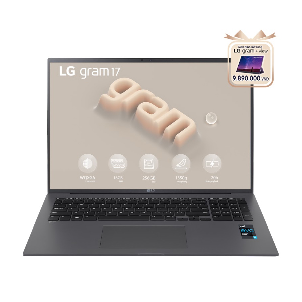 Laptop LG Gram 17ZD90R-G.AX73A5 (i7 1360P/ 16GB/ 256GB SSD/17 inch WQXGA/NoOS/ Grey)