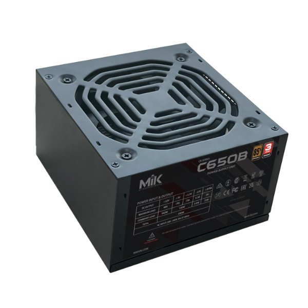 Nguồn máy tính MIK C650B (650W/ 80 Plus Bronze/ ATX/ Đen)