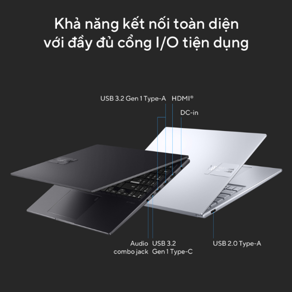 Laptop Asus Vivobook 15X OLED S3504VA-L1226W (i5 1340P/ 16GB/ 512GB SSD/15.6 inch FHD OLED/Win11/ Bạc/ Vỏ nhôm)