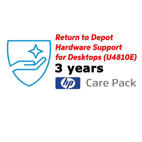 Dịch vụ nâng cấp bảo hành HP 3 years Return to Depot Hardware Support for Desktops (U4810E)