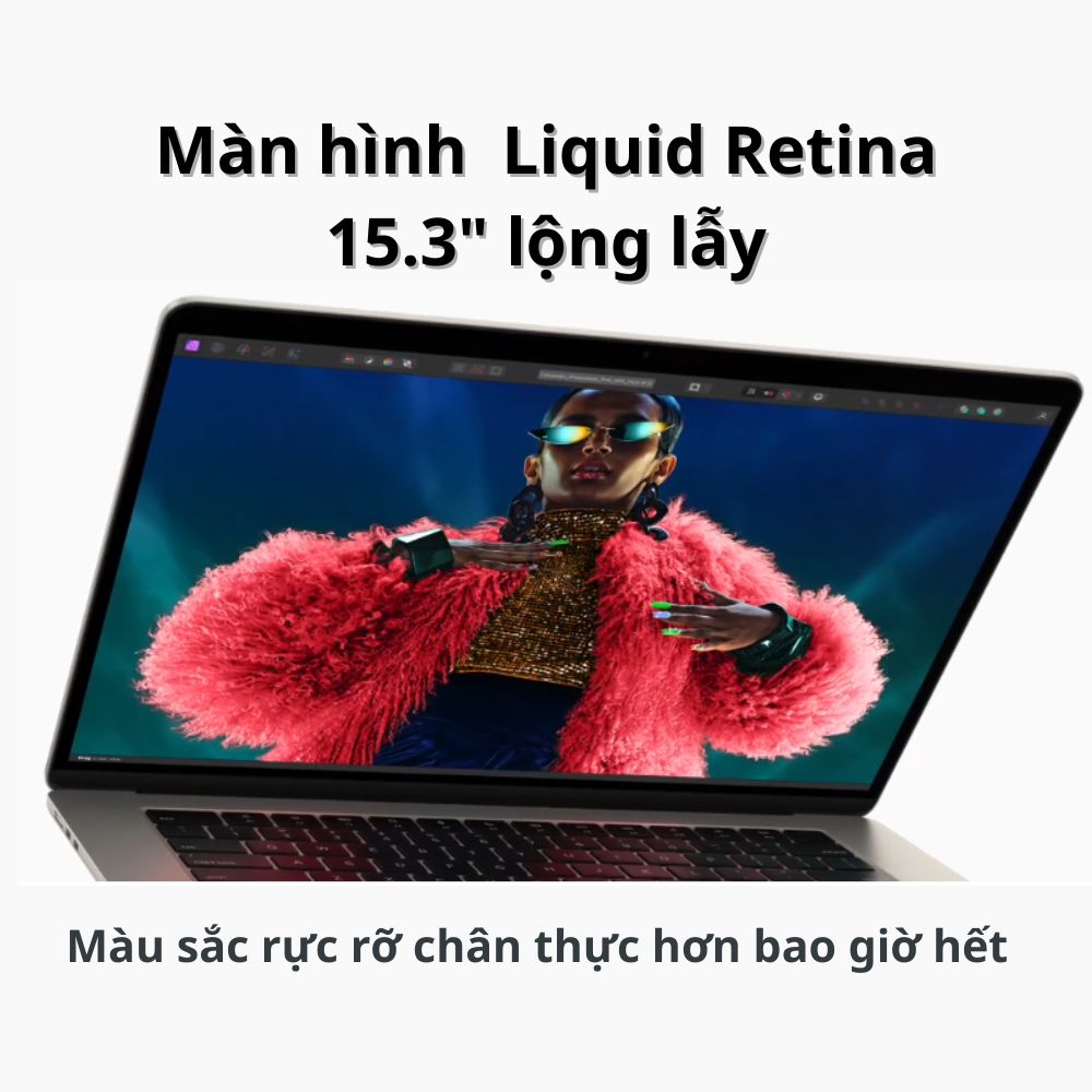 Laptop Apple Macbook Air 15 MQKQ3SA/A (M2 8-core CPU/ 8GB/ 512GB/ 10 core GPU/ 15.3inch/ Space Gray)