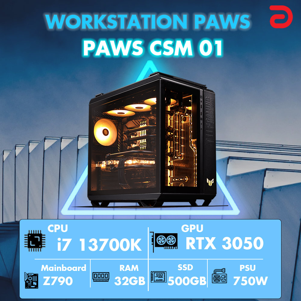 Máy trạm Workstation PAWS CSM -13700K/Z790/32G/RTX3050