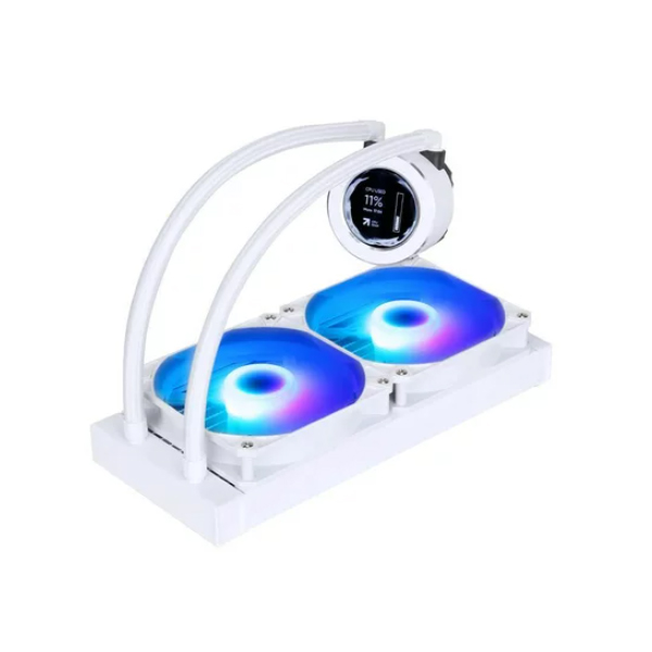 Tản nhiệt nước AIO Sama SM240LDW White (2 Fan 12cm ARGB, Màn Hình LCD )