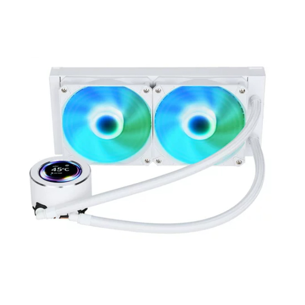 Tản nhiệt nước AIO Sama SM240LDW White (2 Fan 12cm ARGB, Màn Hình LCD )