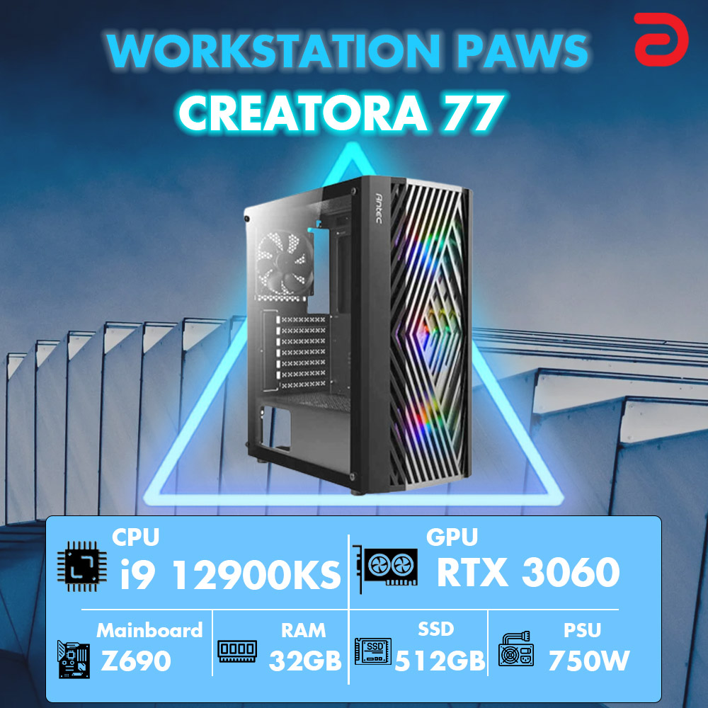 Máy trạm Workstation PAWS CREATOR I9/Z690/32G/512G/RTX3060