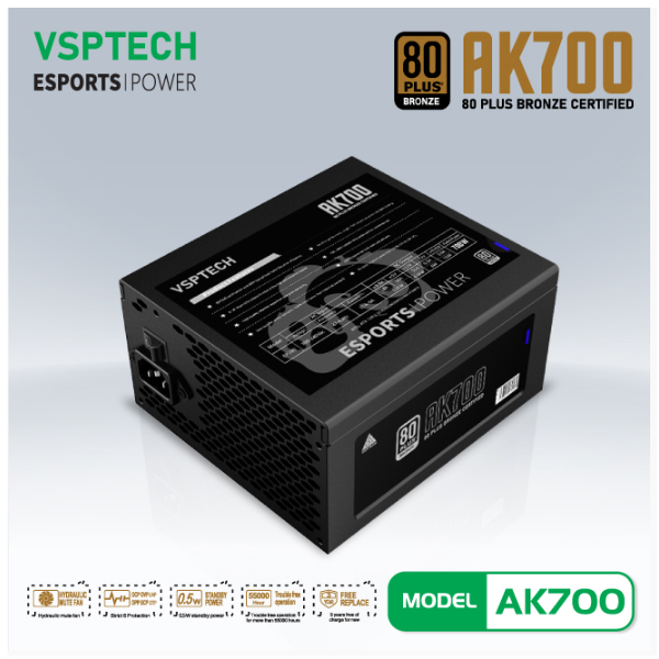 Nguồn máy tính VSP AK700 Active PFC (80 Plus Bronze)