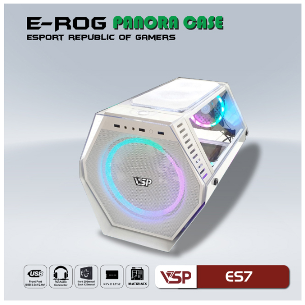 Vỏ máy tính VSP E-ROG ES7 White 