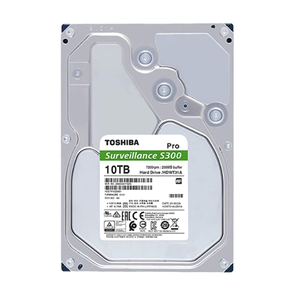 Ổ cứng camera Toshiba S300 HDWT31AUZSVA 10TB (3.5Inch/ 7200rpm/ 256MB/ SATA3)