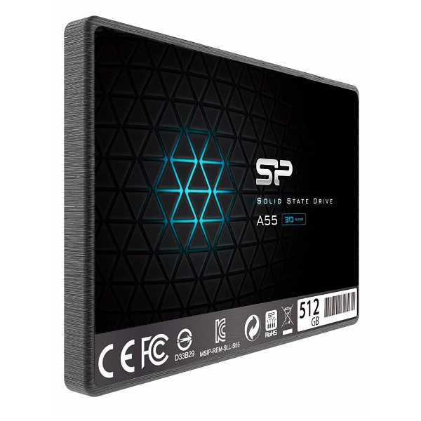 Ổ SSD Silicon SP512GBSS3A55S25 A55 512GB (SATA3/ 2.5Inch/ 520MB/s/ 450MB/s)