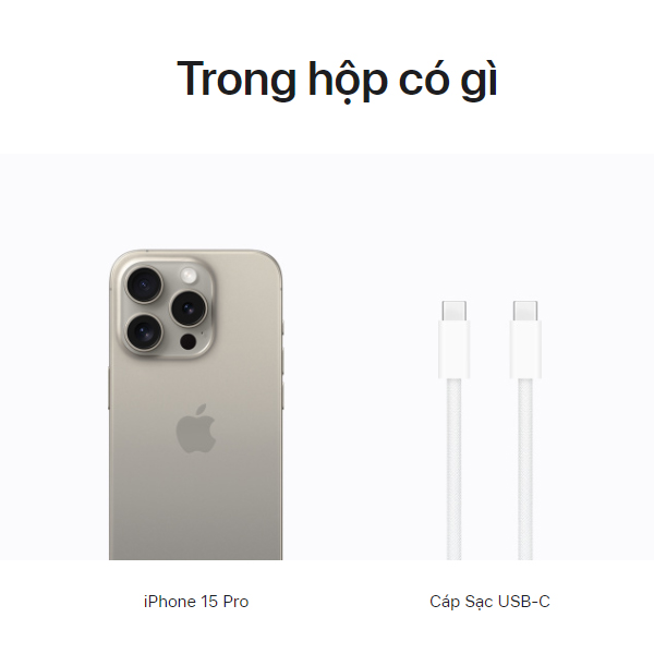Điện thoại thông minh Apple iPhone 15 Pro 256GB/ Natural Titanium