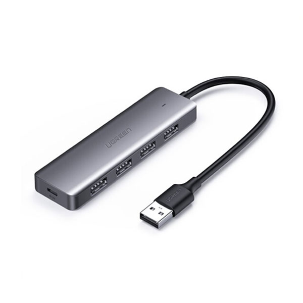 Bộ chia USB Ugreen 50985 1 ra 4 cổng USB 3.0 hỗ trợ nguồn phụ Micro USB