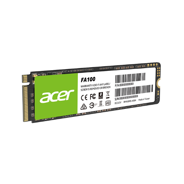 Ổ SSD Acer FA100 512GB (NVMe PCIe/ Gen3x4 M2.2280/ 3200MB/s/ 2200MB/s)